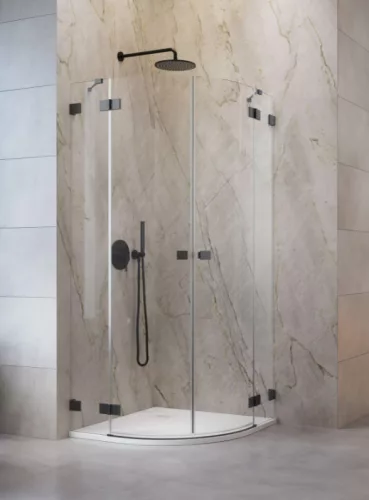 Zuhanykabin, Radaway  Essenza Pro Brushed GunMetal PDD íves zuhanykabin 80x100 átlátszó