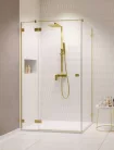 Zuhanykabin, Radaway Essenza Pro Brushed Gold KDJ szögletes zuhanykabin 100x90 átlátszó jobbos