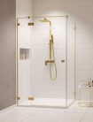 Zuhanykabin, Radaway Essenza Pro Brushed Gold KDJ szögletes zuhanykabin 110x70 átlátszó jobbos