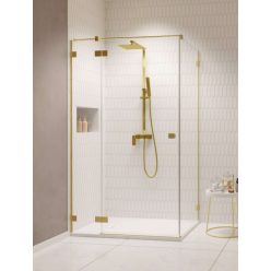   Zuhanykabin, Radaway Essenza Pro Brushed Gold KDJ szögletes zuhanykabin 120x100 átlátszó balos