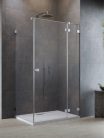 Zuhanykabin, Radaway Essenza Pro Brushed Nickel KDJ szögletes zuhanykabin 90x75 átlátszó jobbos