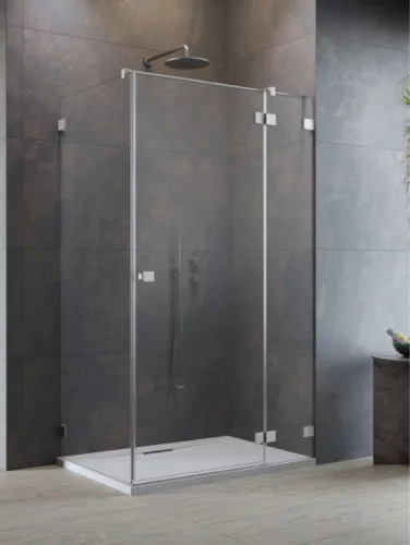 Zuhanykabin, Radaway Essenza Pro Brushed Nickel KDJ szögletes zuhanykabin 90x110 átlátszó jobbos