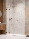 Zuhanykabin, Radaway Essenza Pro Brushed Copper KDJ szögletes zuhanykabin 80x110 átlátszó balos