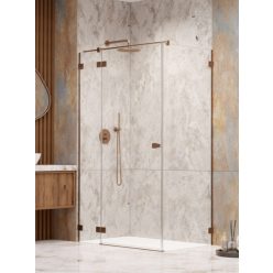   Zuhanykabin, Radaway Essenza Pro Brushed Copper KDJ szögletes zuhanykabin 100x80 átlátszó balos