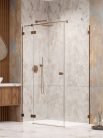 Zuhanykabin, Radaway Essenza Pro Brushed Copper KDJ szögletes zuhanykabin 120x70 átlátszó jobbos