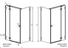 Zuhanykabin, Radaway Essenza Pro Brushed Copper KDJ szögletes zuhanykabin 120x70 átlátszó jobbos