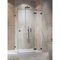   Zuhanykabin, Radaway Essenza Pro Brushed GunMetal KDJ szögletes zuhanykabin 90x100 átlátszó balos