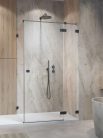 Zuhanykabin, Radaway Essenza Pro Brushed GunMetal KDJ szögletes zuhanykabin 100x80 átlátszó jobb