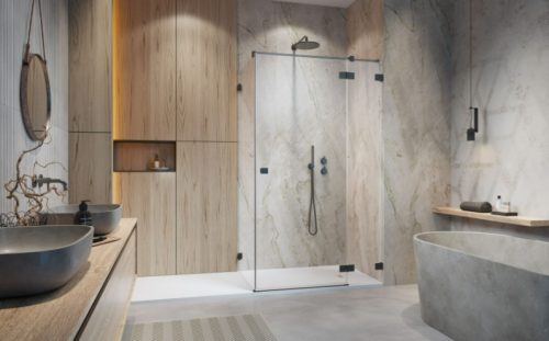 Zuhanykabin, Radaway Essenza Pro Brushed GunMetal KDJ szögletes zuhanykabin 120x70 átlátszó jobb