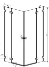 Zuhanykabin, Radaway Essenza Pro Brushed Nickel KDD szögletes zuhanykabin 80x80 átlátszó