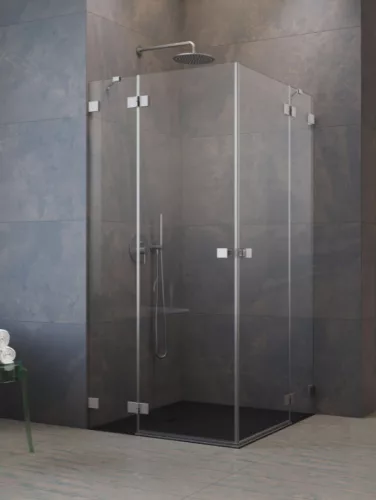 Zuhanykabin, Radaway Essenza Pro Brushed Nickel KDD szögletes zuhanykabin 80x90 átlátszó