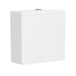   Öblítőtartály, Roca Inspira A341520620 Round / Square tartály 4,5/3 L, matt fehér