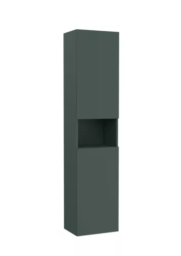 Álló szekrény, Roca Ona A857636513 kétajtós álló fürdőszoba szekrény nyitott polccal 175 cm,matt