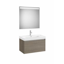   Komplett bútor, Roca Ona A851701511 Unik mosdó+mosdószekrény középső medencével, Eidos tükör,söté