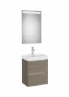 Komplett bútor, Roca Ona A851698511 kompakt mosdószekrény Pack mosdóval, tükörrel, sötét szilfa