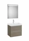 Komplett bútor, Roca Ona A851705511 mosdószekrény Pack mosdóval, tükörrel, sötét szilfa