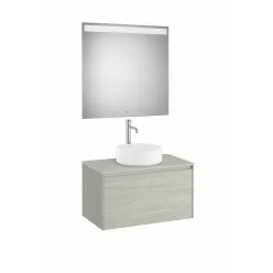  Komplett bútor, Roca Ona A851712512 mosdószekrény Pack tükörrel, világos tölgy
