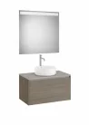 Komplett bútor, Roca Ona A851712511 mosdószekrény Pack tükörrel, sötét szilfa
