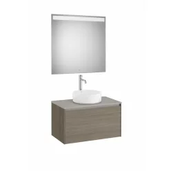   Komplett bútor, Roca Ona A851712511 mosdószekrény Pack tükörrel, sötét szilfa