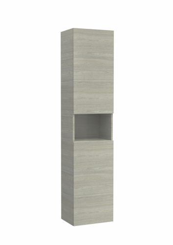 Álló szekrény, Roca Ona A857636512 kétajtós álló fürdőszoba szekrény, 175 cm magas, világos tölgy