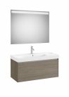 Komplett bútor, Roca Ona A851702511 mosdószekrény Pack tükörrel,mosdóval, sötét szilfa