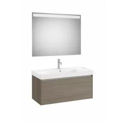   Komplett bútor, Roca Ona A851702511 mosdószekrény Pack tükörrel,mosdóval, sötét szilfa