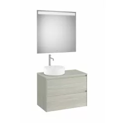   Komplett bútor, Roca Ona A851717512 mosdószekrény Pack tükörrel, baloldali ráültethető mosdóhoz,