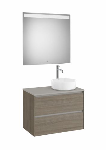 Komplett bútor, Roca Ona A851715511 mosdószekrény Pack tükörrel, jobboldali ráültethető mosdóhoz,