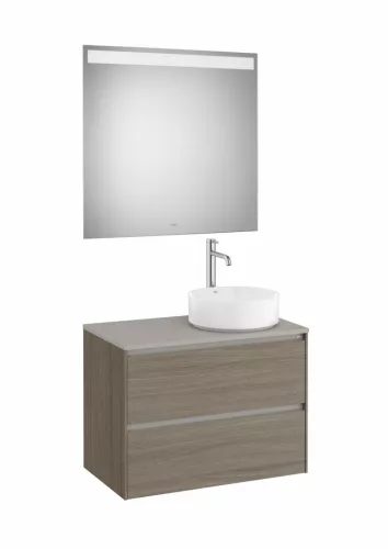 Komplett bútor, Roca Ona A851715511 mosdószekrény Pack tükörrel, jobboldali ráültethető mosdóhoz,