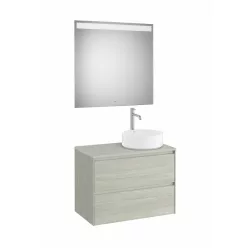   Komplett bútor, Roca Ona A851715512 mosdószekrény Pack tükörrel, jobboldali ráültethető mosdóhoz,