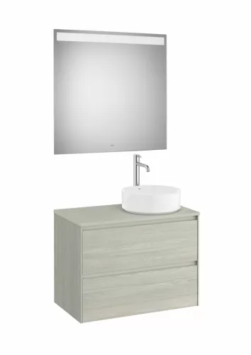 Komplett bútor, Roca Ona A851715512 mosdószekrény Pack tükörrel, jobboldali ráültethető mosdóhoz,