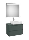 Komplett bútor, Roca Ona A851715513 mosdószekrény Pack tükörrel, jobboldali ráültethető mosdóhoz,