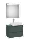 Komplett bútor, Roca Ona A851715513 mosdószekrény Pack tükörrel, jobboldali ráültethető mosdóhoz,