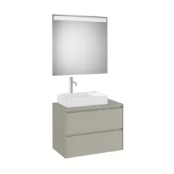   Komplett bútor, Roca Ona A851717510 mosdószekrény Pack tükörrel, baloldali ráültethető mosdóhoz,
