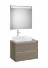 Komplett bútor, Roca Ona A851717511 mosdószekrény Pack tükörrel, baloldali ráültethető mosdóhoz,