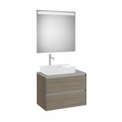   Komplett bútor, Roca Ona A851717511 mosdószekrény Pack tükörrel, baloldali ráültethető mosdóhoz,