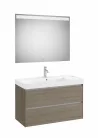 Komplett bútor, Roca Ona A851709511 mosdószekrény Pack tükörrel, mosdóval, sötét szilfa
