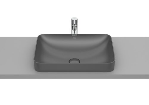 Mosdó, Roca Inspira A327534640 Square pultba építhető mosdó 550 mm onyx