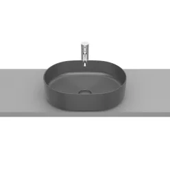   Mosdó, Roca Inspira A327520640 Round pultra ültethető mosdó 500 x 370 x 140 onyx