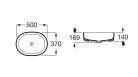 Mosdó, Roca Inspira A327520640 Round pultra ültethető mosdó 500 x 370 x 140 onyx