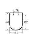 WC tető, Roca Debba A801B22003 Round Slim wc ülőke fedéllel lecsapódásgátló mechanizmussal