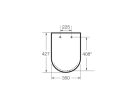 WC tető, Roca The Gap A801732001 Square Compact Slim SoftClose wc-ülőke fedéllel