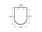 WC tető, Roca The Gap A801472003 Square Slim Soft-Close wc-ülőke fedéllel