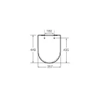 WC tető, Roca The Gap A801D12003 Round Slim Soft-Close wc-ülőke