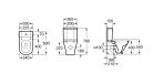 WC, Roca The Gap A34273700H kompakt monoblokkos Rimless hátfalhoz illeszkedő WC-csésze