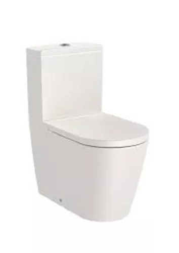 WC, Roca Inspira A342526620 Round Rimless falra tolható monoblokkos wc-csésze 645 mm hosszú, matt