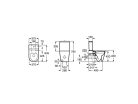 WC, Roca Inspira A342526620 Round Rimless falra tolható monoblokkos wc-csésze 645 mm hosszú, matt