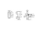 WC, Roca Inspira A342536640 Square Rimless falra tolható monoblokkos wc-csésze 645 mm hosszú, ony