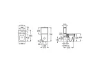 WC, Roca Inspira A342536620 Square Rimless falra tolható monoblokkos wc-csésze 645 mm hosszú, mat