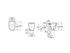 WC, Roca Ona A347687620 falra tolható álló Wc, rimless, matt fehér